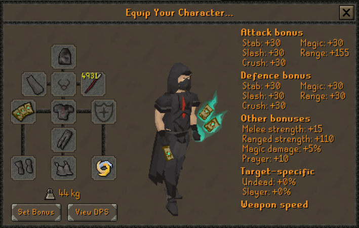 Prestige weapon set equipment preview