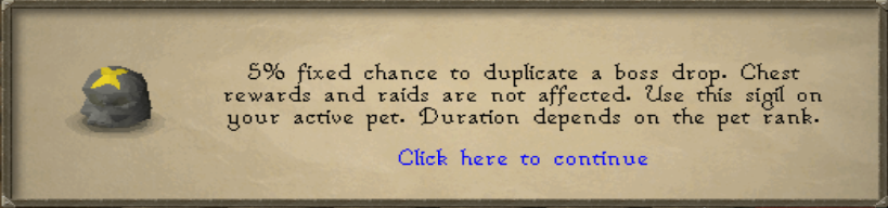 Double Drop Luck Sigil effect description