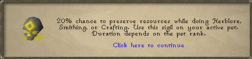 Master Crafter Sigil effect description